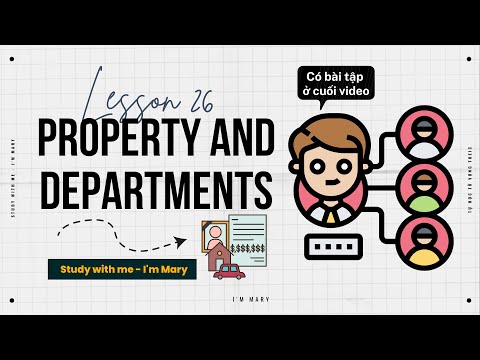 📖 TOEIC - Lição 26: Propriedades e Departamentos (có bài tập) | Eu sou Mary