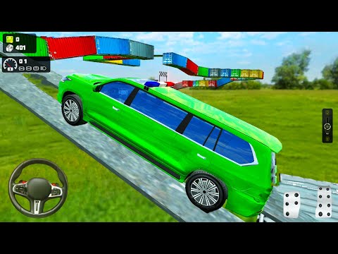Long Lexus Car With Police Sirens Simulator #7 - Drive On Containers - Android Gameplay