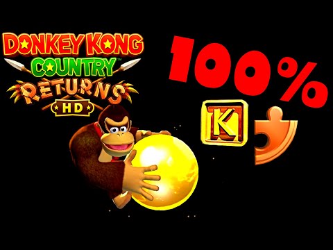 5-K Blast & Bounce 🐵 Donkey Kong Country Returns HD 100% Walkthrough (All Puzzle Pieces + Letters)