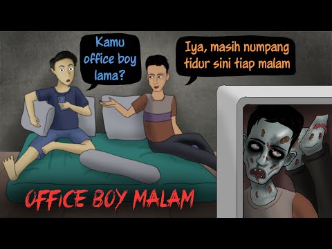 Office Boy Malam - Misterius, hanya keluar dini hari #HORORMISTERI Kartun Hantu, Animasi Film Horror