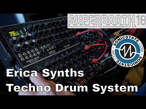 Superbooth 2018: Erica Synths Techno Drum System - Loads of New Pounding Drum Modules!