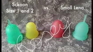 Sckoon 1 and 2 vs. Small Lena - Menstrual Cup Comparison