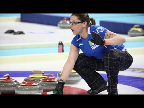 CURLING: DEN-ITA WCF World Mixed Doubles Chp 2015 - Qualification 1/4 Final pos