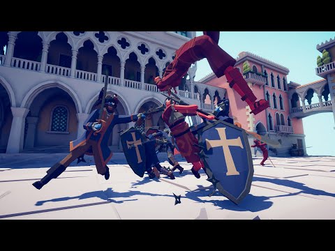 TABS Me 2 King 2 Knight and 4 Archer Vs. Shogun Lady Red Jade Sencei and Samurai Giant