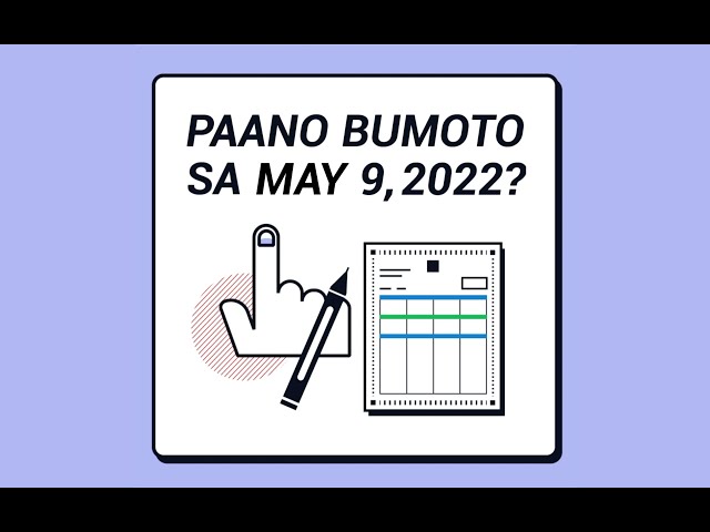 Piniliay ha pandemya: Giya para han  pagbotos ha Mayo 9, 2022