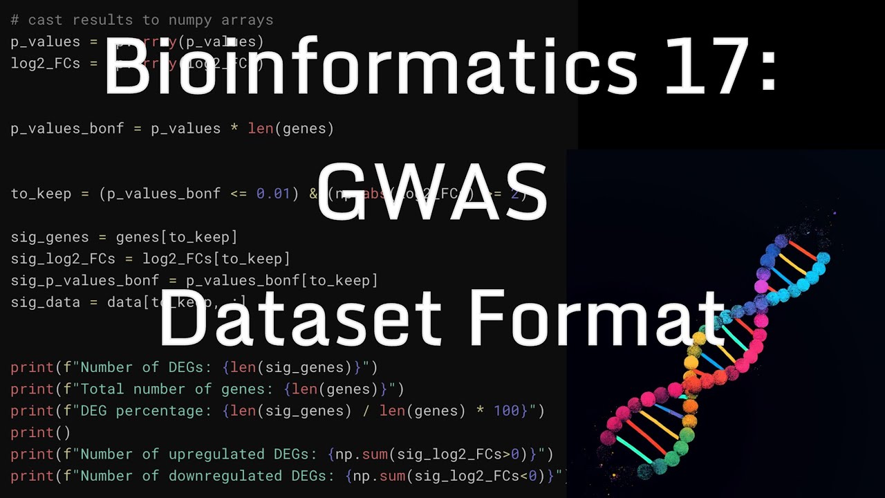 Intro to Bioinformatics 17: GWAS Dataset Format