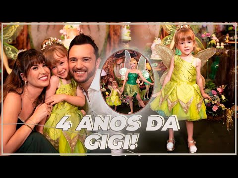 A FESTA DE 4 ANOS DA GIGI  🧚‍♀️ | ANIVERSÁRIO TINKERBELL + MAKE, CABELO, LOOK, BASTIDORES 