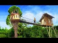 Survival Girl Living Alone Building Incredible Tree House Village Treehouse Kitchen Bathtub And Well