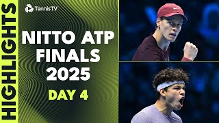 Sinner vs Zverev; Shelton vs Auger-Aliassime | Nitto ATP Finals 2025 Highlights Day 4