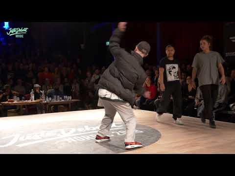 Juste Debout Nordic 2018 - Hiphop Quarter Final - Dozzy & P-Soul VS Aaliyah & Emina