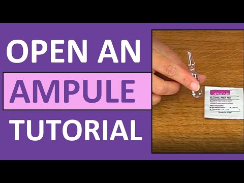 How to Open an Ampule | How to Break a Glass Ampoule Nursing Skill