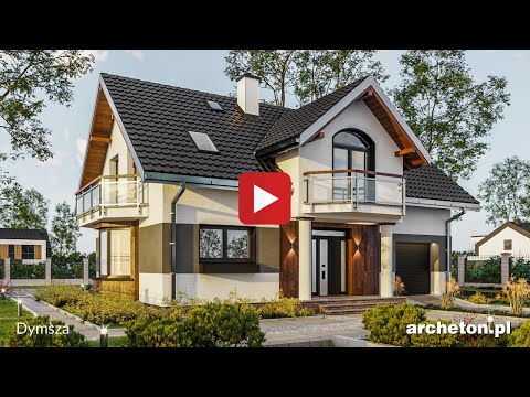 Projekt domu Dymsza - archeton.pl - z użytkowym poddaszem 184 m2