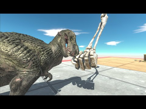 EPIC SKELETON PUNCH VS ALL DINOSAURS- Animal Revolt Battle Simulator