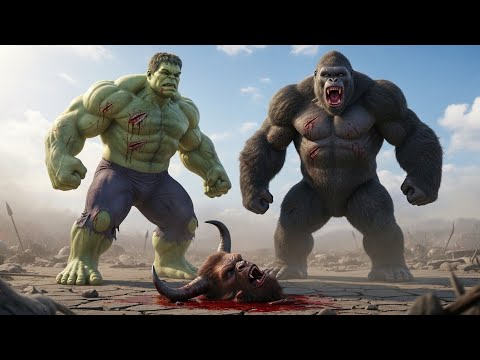 KONG x HULK vs MINOTAUR : They Teamed Up… And One Head On The Ground ! | King Kong Movie