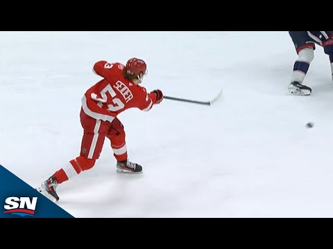 Red Wings' Moritz Seider Buries Tying Goal after Breakaway Stop from Talbot