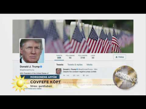 Trumps fel-tweet Covfefe blir grund till nytt varumärke - Nyhetsmorgon (TV4)
