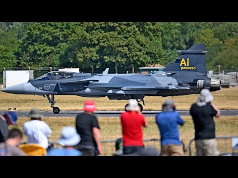 Watch Best Saab Jas 39E Gripen display RIAT 2025