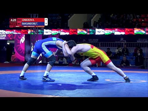 Round 2 FS - 79 kg: A. IZABEKOV (KGZ) v. T. BAASANDORJ (MGL)