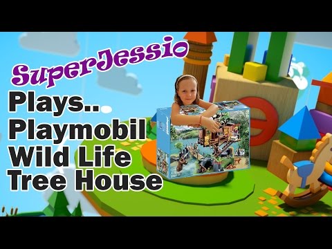 Superjessio plays Playmobil Wildlife Treehouse