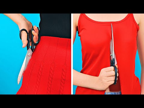 HOW TO TURN YOUR OLD CLOTHES INTO SOMETHING NEW WITH ONE CUT
