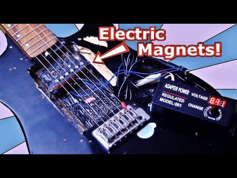 DIY Guitar Pickup with Adjustable Magnet Strength! (Build+Demo)