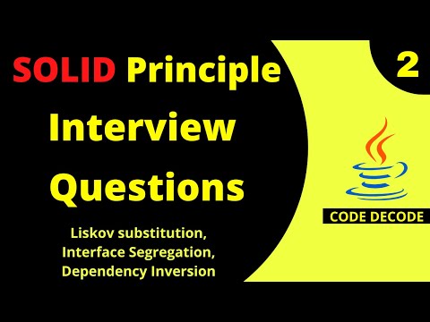 Solid Principles Interview Questions| Liskov substitution,Interface Segregation,Dependency Inversion