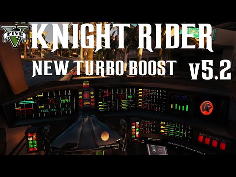 Knight Rider Mod GTA 5 - New Turbo Boost for KITT & KARR (v5.2)