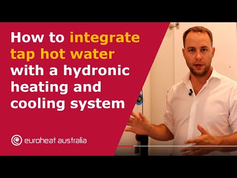 How to integrate tap hot water with a hydronic heating and cooling system