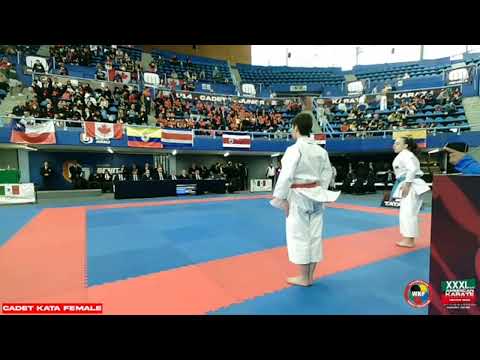 SILVEIRA ANABEL(BRA)VS OLIGINO DIANA(VEN)Cadet female Bronze Panamerican Karate Championship Mex2022