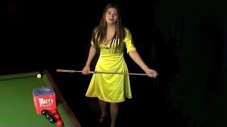 A Dozen Trick Shots with Mary Avina pool snooker hot billiards Girl player
