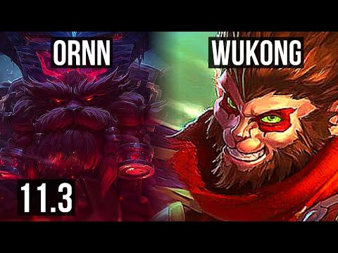 ORNN vs WUKONG (TOP) | Rank 1 Ornn, 3/2/8 | NA Challenger | v11.3