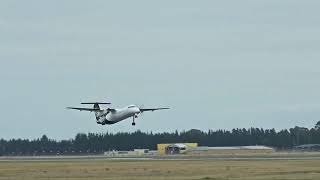 Air New Zealand De Havilland Canada Dash 8-300 Takeoff Christchurch Airport
