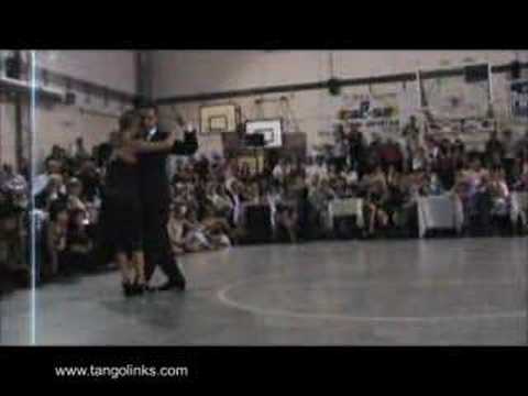  Andrea Misse  and  Javier Rodriguez  are  dancing  to  the  tango  "  Trenzas  "