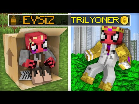 FAKİRİN EVSİZ HAYATI VS TRİLYONER HAYATI! 💸 - Minecraft