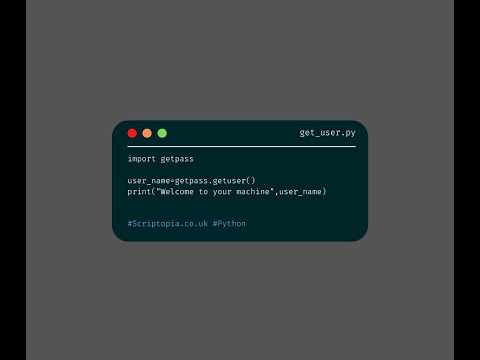 Python Getpass Get Username On Machine In Python