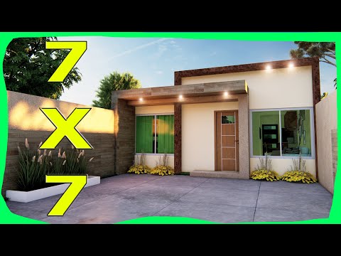 PLAN of SMALL HOUSE of 7x7 meters 1 Floor