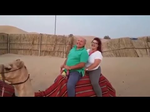 Camello titanic pareja de vacaciones