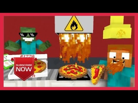 Monster School: WORK AT PIZZA PLACE! - Minecraft Animation