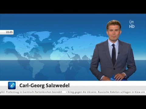 10-minütige Tagesschau24 Nachrichten mit Carl-Georg Salzwedel (26.06.2022, 22 Uhr)