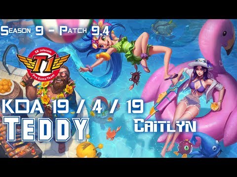 SKT Teddy CAITLYN vs KZ Deft VIKTOR ADC - Patch 9.4 KR Ranked