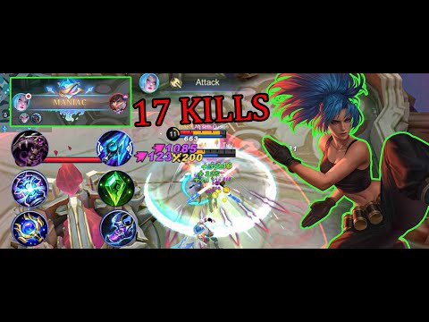 17 Kills!! New Karina One Shot Build, Shutdown All Enemies!! - Build Top 1 Global Karina ~ MLBB