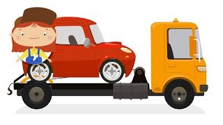O caminhão de reboque quebrou. Doutora McWheelie. Desenhos animados