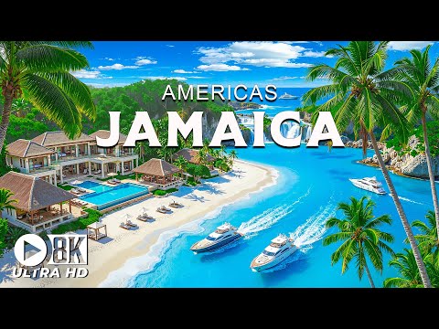 Flying Over Jamaica 8K UHD - Relaxing Music Along With Beautiful Nature Videos - 8K Video HD