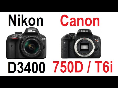 Nikon D3400 vs Canon EOS 750D / Rebel T6i / Kiss X8i