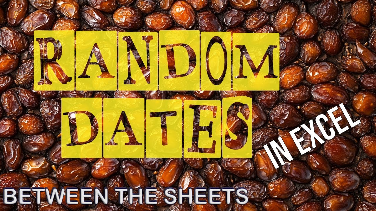 How to generate a list of random dates in Excel