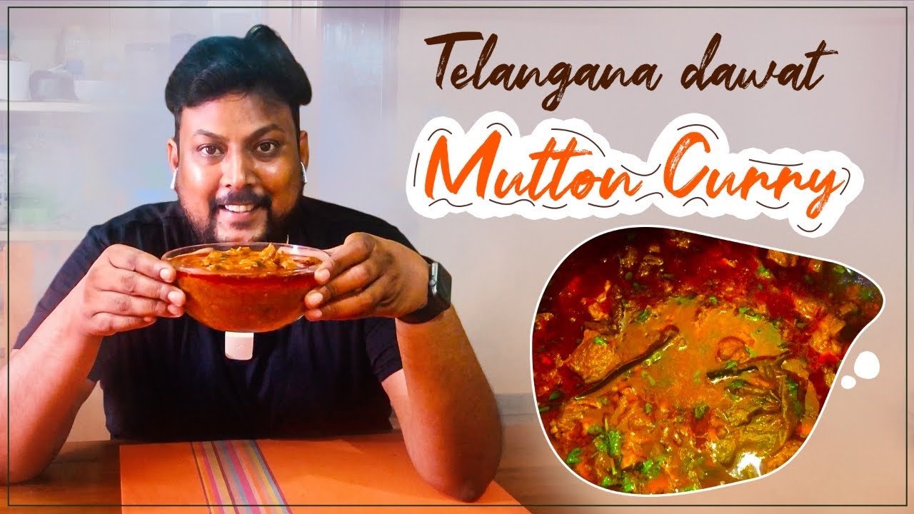 Telangana Style Mutton Curry Recipe in Telugu | Dawaat Mutton Curry | Bagara Rice | Silly Monks