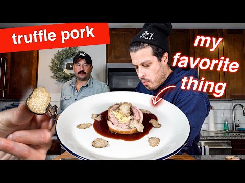 Truffle Stuffed Pork Tenderloin with Port Wine Sauce