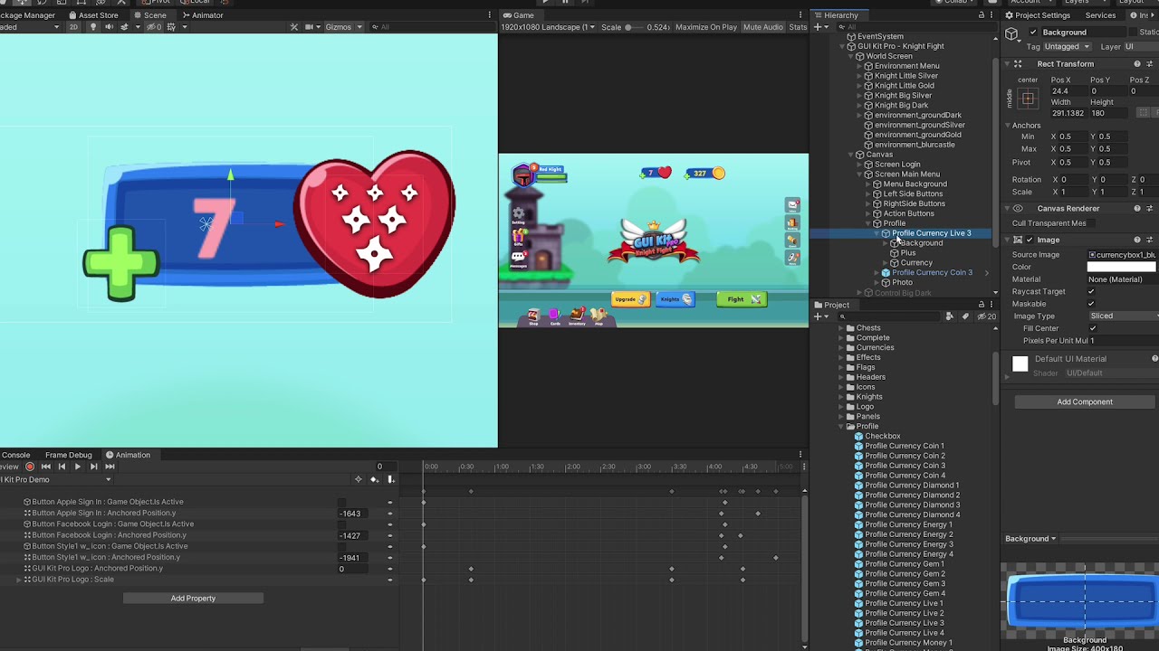 Unity Asset Store GUI Kit Pro Making A Profile UI Video