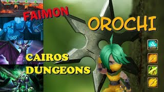 Summoners War - Orochi (wind ninja) damage and Cairos Dungeons test