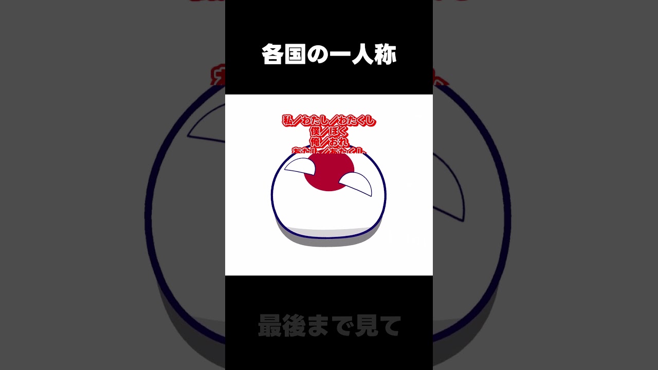 各国の一人称 #ポーランドボール #shorts  #countryballs